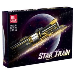 JIESTAR 58113 TÀU MÁI VÒM NGÔI SAO bộ đồ chơi xếp lắp ráp ghép mô hình STAR TRAIN 1270 khối