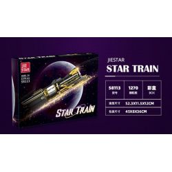 JIESTAR 58113 TÀU MÁI VÒM NGÔI SAO bộ đồ chơi xếp lắp ráp ghép mô hình STAR TRAIN 1270 khối