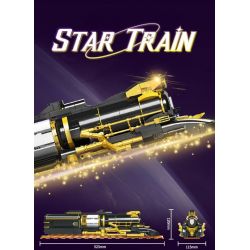 JIESTAR 58113 TÀU MÁI VÒM NGÔI SAO bộ đồ chơi xếp lắp ráp ghép mô hình STAR TRAIN 1270 khối