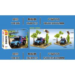 SEMBO 714319 HẠM ĐỘI THÚ VỊ CẢNH OFF-ROAD CỦA WRANGLER bộ đồ chơi xếp lắp ráp ghép mô hình Racers Đua Tốc Độ 358 khối