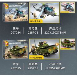 SEMBO 207082 CHIẾN TRANH SINH TỒN XE TĂNG ĐẤU CHỦ LỰC T72 bộ đồ chơi xếp lắp ráp ghép mô hình Military Army T72 MAIN BATTLE TANK Quân Sự Bộ Đội 358 khối