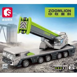 SEMBO 705114 ZOOMLION CẦN CẨU bộ đồ chơi xếp lắp ráp ghép mô hình ZOOMLION TRUCK CRANE 332 khối