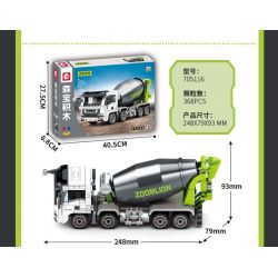 SEMBO 705117 ZOOMLION MÁY XÚC bộ đồ chơi xếp lắp ráp ghép mô hình ZOOMLION EXCAVATOR 664 khối