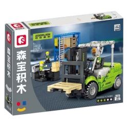 SEMBO 705118 ZOOMLION CẢNH VẬN HÀNH XE NÂNG bộ đồ chơi xếp lắp ráp ghép mô hình City Thành Phố 646 khối