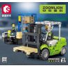 SEMBO 705118 ZOOMLION CẢNH VẬN HÀNH XE NÂNG bộ đồ chơi xếp lắp ráp ghép mô hình City Thành Phố 646 khối