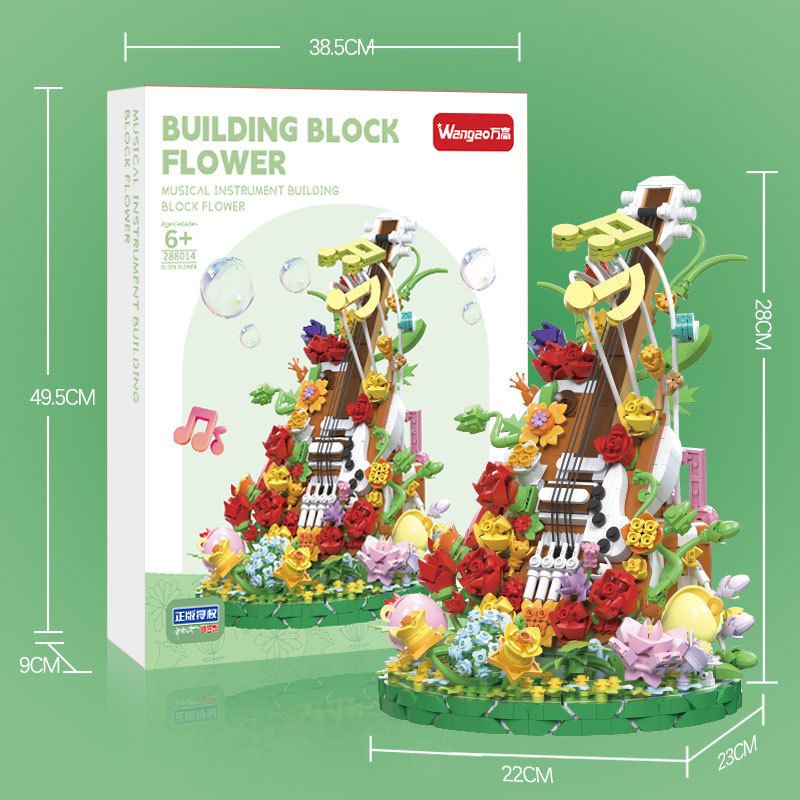 WANGAO 288014 HOA ĐÀN GUITAR bộ đồ chơi xếp lắp ráp ghép mô hình Creator Sáng Tạo