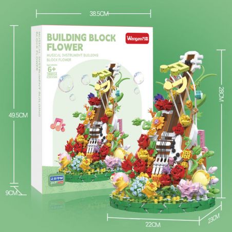 WANGAO 288014 HOA ĐÀN GUITAR bộ đồ chơi xếp lắp ráp ghép mô hình Creator Sáng Tạo