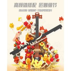 WANGAO 288016 HOA VIOLON bộ đồ chơi xếp lắp ráp ghép mô hình Creator Sáng Tạo