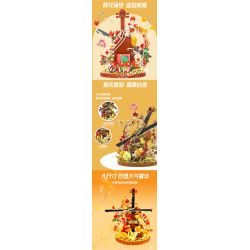 WANGAO 288016 HOA VIOLON bộ đồ chơi xếp lắp ráp ghép mô hình Creator Sáng Tạo