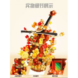WANGAO 288016 HOA VIOLON bộ đồ chơi xếp lắp ráp ghép mô hình Creator Sáng Tạo