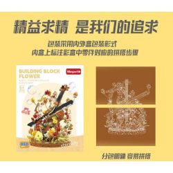 WANGAO 288016 HOA VIOLON bộ đồ chơi xếp lắp ráp ghép mô hình Creator Sáng Tạo