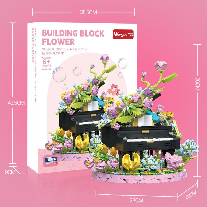 WANGAO 288017 HOA ĐÀN PIANO bộ đồ chơi xếp lắp ráp ghép mô hình Creator Sáng Tạo