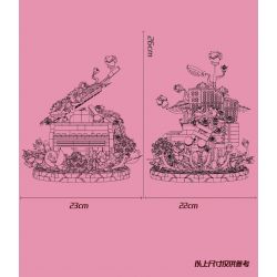 WANGAO 288017 HOA ĐÀN PIANO bộ đồ chơi xếp lắp ráp ghép mô hình Creator Sáng Tạo