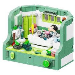AREA-X AB0039 0039 MR BEAN PHÒNG TẮM CỦA bộ đồ chơi xếp lắp ráp ghép mô hình Movie & Game MR. BEAN BATHROOM Phim Và Trò Chơi