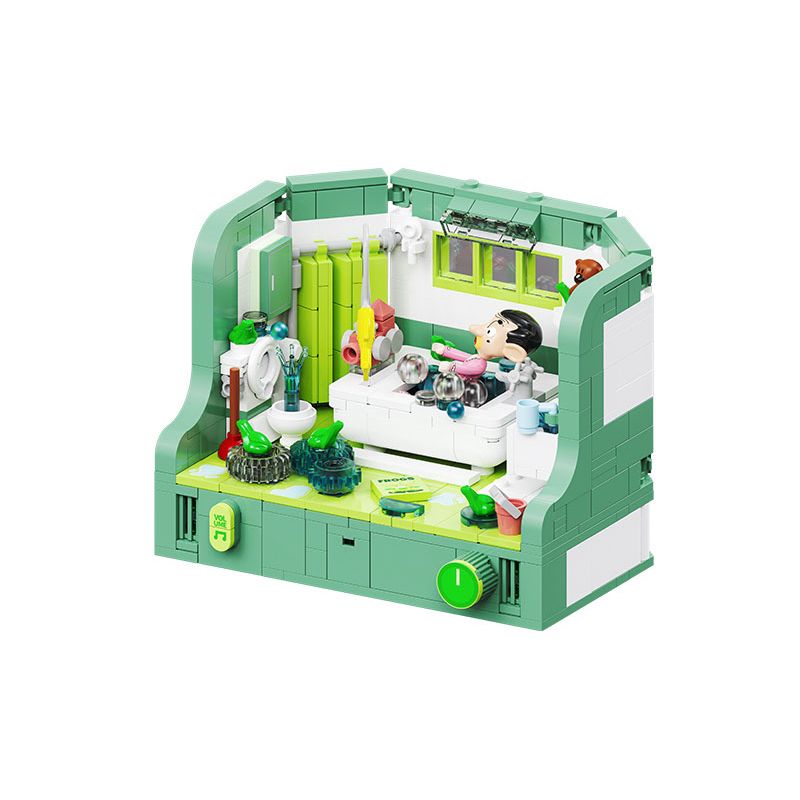 AREA-X AB0039 0039 MR BEAN PHÒNG TẮM CỦA bộ đồ chơi xếp lắp ráp ghép mô hình Movie & Game MR. BEAN BATHROOM Phim Và Trò Chơi
