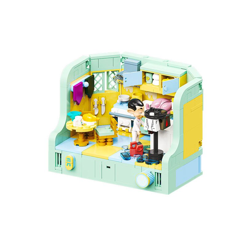 AREA-X AB0038 0038 MR BEAN NHÀ BẾP CỦA bộ đồ chơi xếp lắp ráp ghép mô hình Movie & Game MR. BEAN KITCHEN Phim Và Trò Chơi