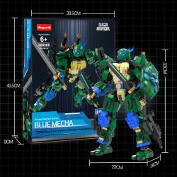 WANGAO 288008 NINJA RÙA ĐỘT BIẾN TUỔI TEEN LEONARDO bộ đồ chơi xếp lắp ráp ghép mô hình Movie & Game BLUE MECHA Phim Và Trò Chơi