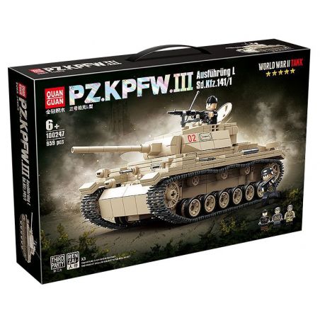 QuanGuan 100247 Quan Guan 100247 THIẾT GIÁP III LOẠI bộ đồ chơi xếp lắp ráp ghép mô hình Military Army Quân Sự Bộ Đội 959 khối