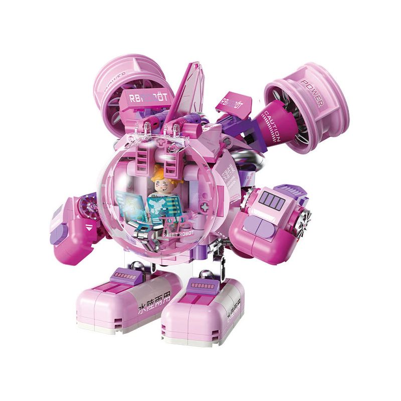 FEMIBOX S2286 2286 S2223 2223 S2287 2287 MÁY THỎ DỄ THƯƠNG bộ đồ chơi xếp lắp ráp ghép mô hình CUTE BUNNY MECH 357 khối