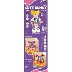 FEMIBOX S2286 2286 S2223 2223 S2287 2287 MÁY THỎ DỄ THƯƠNG bộ đồ chơi xếp lắp ráp ghép mô hình CUTE BUNNY MECH 357 khối