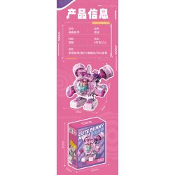 FEMIBOX S2286 2286 S2223 2223 S2287 2287 MÁY THỎ DỄ THƯƠNG bộ đồ chơi xếp lắp ráp ghép mô hình CUTE BUNNY MECH 357 khối