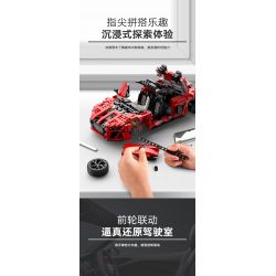 RASTAR 93800-Y 93800 AUDI R8 SPYDER tỷ lệ 1:14 bộ đồ chơi xếp lắp ráp ghép mô hình Speed Champions Racing Cars Đua Xe Công Thức 1440 khối