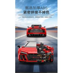 RASTAR 93800-Y 93800 AUDI R8 SPYDER tỷ lệ 1:14 bộ đồ chơi xếp lắp ráp ghép mô hình Speed Champions Racing Cars Đua Xe Công Thức 1440 khối