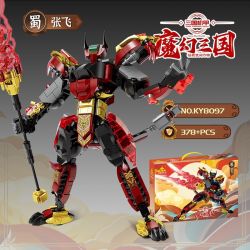 Kazi KY8097 8097 non  PHÉP THUẬT TAM QUỐC ZHANG FEI SHU MECHA bộ đồ chơi xếp lắp ráp ghép mô hình 378 khối
