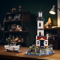 92207 NGỌN HẢI ĐĂNG THUYỀN TÔM bộ đồ chơi xếp lắp ráp ghép mô hình Creator LIGHTHOUSE Sáng Tạo 1677 khối