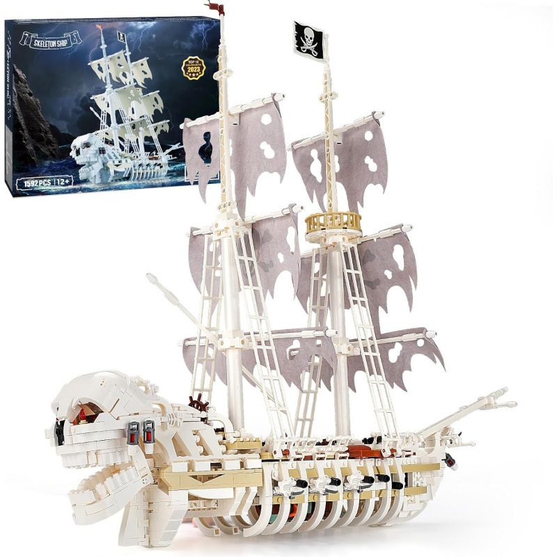 92208 TÀU XƯƠNG bộ đồ chơi xếp lắp ráp ghép mô hình Pirates Of The Caribbean SKELETON SHIP Cướp Biển Vùng Caribe 1592 khối