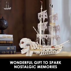 92208 TÀU XƯƠNG bộ đồ chơi xếp lắp ráp ghép mô hình Pirates Of The Caribbean SKELETON SHIP Cướp Biển Vùng Caribe 1592 khối