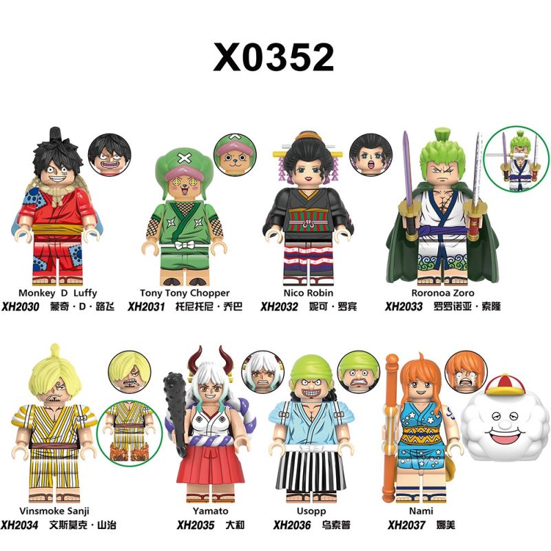 XINH X0352 0352 2030 2031 2032 2033 2034 2035 2036 2037 NHÂN VẬT NHỎ ONE PIECE 8 KIỂU bộ đồ chơi xếp lắp ráp ghép mô hình Movie & Game Phim Và Trò Chơi
