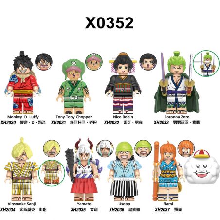 XINH X0352 0352 2030 2031 2032 2033 2034 2035 2036 2037 NHÂN VẬT NHỎ ONE PIECE 8 KIỂU bộ đồ chơi xếp lắp ráp ghép mô hình Movie & Game Phim Và Trò Chơi