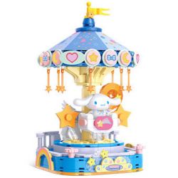 TOP TOY TC2020 2020 CÔNG VIÊN GIẢI TRÍ ĐẦY MÀU SẮC CỦA GIA ĐÌNH SANRIO VÒNG QUAY VUI VẺ CHO CHÚ CHÓ TAI LỚN bộ đồ chơi xếp lắp ráp ghép mô hình