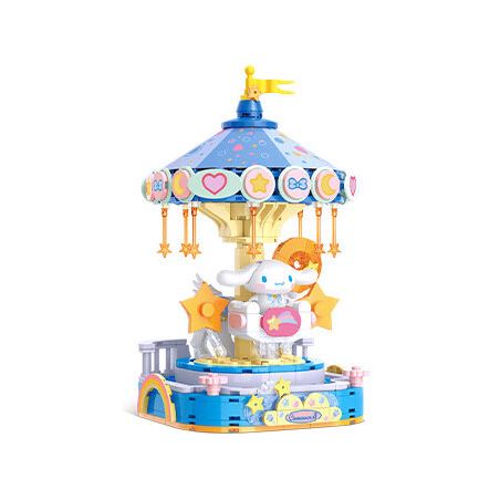TOP TOY TC2020 2020 CÔNG VIÊN GIẢI TRÍ ĐẦY MÀU SẮC CỦA GIA ĐÌNH SANRIO VÒNG QUAY VUI VẺ CHO CHÚ CHÓ TAI LỚN bộ đồ chơi xếp lắp ráp ghép mô hình