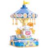 TOP TOY TC2020 2020 CÔNG VIÊN GIẢI TRÍ ĐẦY MÀU SẮC CỦA GIA ĐÌNH SANRIO VÒNG QUAY VUI VẺ CHO CHÚ CHÓ TAI LỚN bộ đồ chơi xếp lắp ráp ghép mô hình