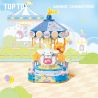 TOP TOY TC2020 2020 CÔNG VIÊN GIẢI TRÍ ĐẦY MÀU SẮC CỦA GIA ĐÌNH SANRIO VÒNG QUAY VUI VẺ CHO CHÚ CHÓ TAI LỚN bộ đồ chơi xếp lắp ráp ghép mô hình
