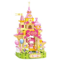 TOP TOY TC2021 2021 CÔNG VIÊN GIẢI TRÍ ĐẦY MÀU SẮC CỦA GIA ĐÌNH SANRIO MELODY HAPPY SWING CASTLE bộ đồ chơi xếp lắp ráp ghép mô hình