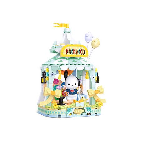 TOP TOY TC2024 2024 CÔNG VIÊN GIẢI TRÍ ĐẦY MÀU SẮC CỦA GIA ĐÌNH SANRIO TRUNG TÂM VUI CHƠI VẺ DÀNH CHO CHÓ PACHA bộ đồ chơi xếp lắp ráp ghép mô hình