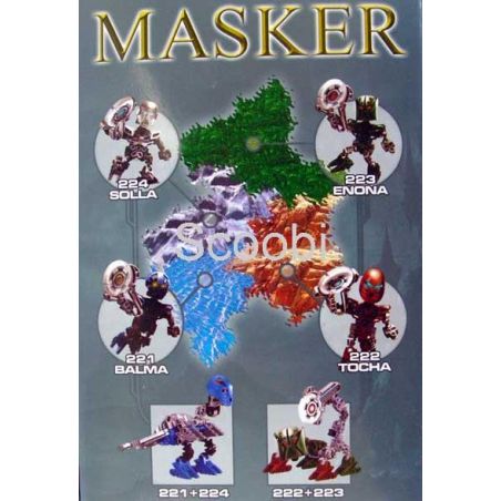 NOT  VHISOLA 8608 Enlighten 221 Qman 221 xếp lắp ráp ghép mô hình CHIẾN BINH SINH HÓA VHISOLA CÒI Bionicle Anh Hùng Toa 27 khối