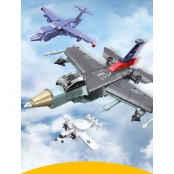 JIESTAR 58057 MÁY BAY CHIẾN ĐẤU F-16 FIGHTING FALCON bộ đồ chơi xếp lắp ráp ghép mô hình Military Army Quân Sự Bộ Đội 192 khối