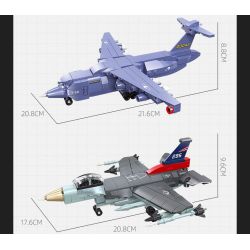 JIESTAR 58057 MÁY BAY CHIẾN ĐẤU F-16 FIGHTING FALCON bộ đồ chơi xếp lắp ráp ghép mô hình Military Army Quân Sự Bộ Đội 192 khối