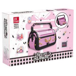 JIESTAR JJ9072 9072 TÚI XÁCH MÀU HỒNG bộ đồ chơi xếp lắp ráp ghép mô hình BAZAAR FASHION 664 khối