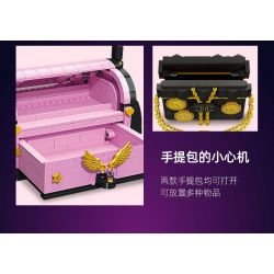 JIESTAR JJ9072 9072 TÚI XÁCH MÀU HỒNG bộ đồ chơi xếp lắp ráp ghép mô hình BAZAAR FASHION 664 khối