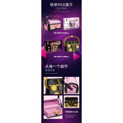 JIESTAR JJ9073 9073 TÚI XÁCH MÀU ĐEN bộ đồ chơi xếp lắp ráp ghép mô hình BAZAAR FASHION 196 khối