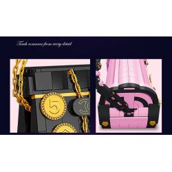 JIESTAR JJ9073 9073 TÚI XÁCH MÀU ĐEN bộ đồ chơi xếp lắp ráp ghép mô hình BAZAAR FASHION 196 khối