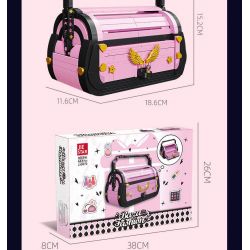 JIESTAR JJ9073 9073 TÚI XÁCH MÀU ĐEN bộ đồ chơi xếp lắp ráp ghép mô hình BAZAAR FASHION 196 khối