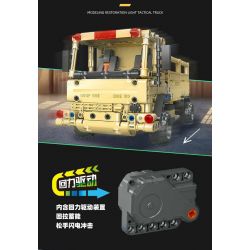 JIESTAR 58125 XE TẢI CHIẾN THUẬT HẠNG NHẸ M1078 bộ đồ chơi xếp lắp ráp ghép mô hình Military Army Quân Sự Bộ Đội 613 khối