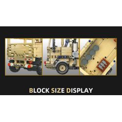 JIESTAR 58125 XE TẢI CHIẾN THUẬT HẠNG NHẸ M1078 bộ đồ chơi xếp lắp ráp ghép mô hình Military Army Quân Sự Bộ Đội 613 khối