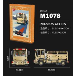 JIESTAR 58125 XE TẢI CHIẾN THUẬT HẠNG NHẸ M1078 bộ đồ chơi xếp lắp ráp ghép mô hình Military Army Quân Sự Bộ Đội 613 khối